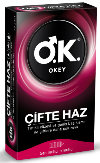 Okey Çifte Haz Prezervatif 10'lu