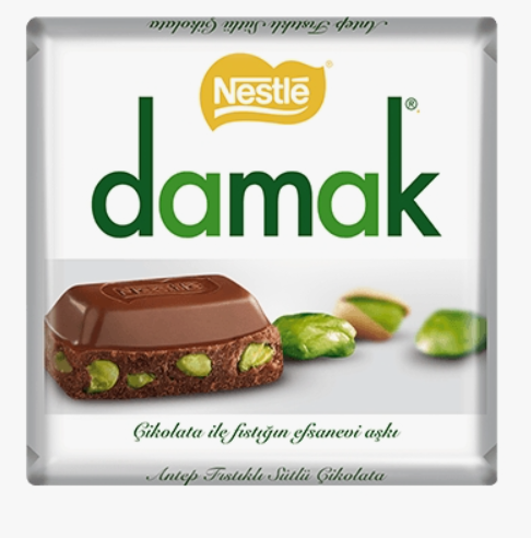 Nestle Damak Antep Fıstıklı Sütlü Çikolata 60 g